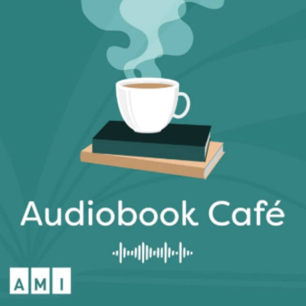 The logo for AMI Audiobook Café.